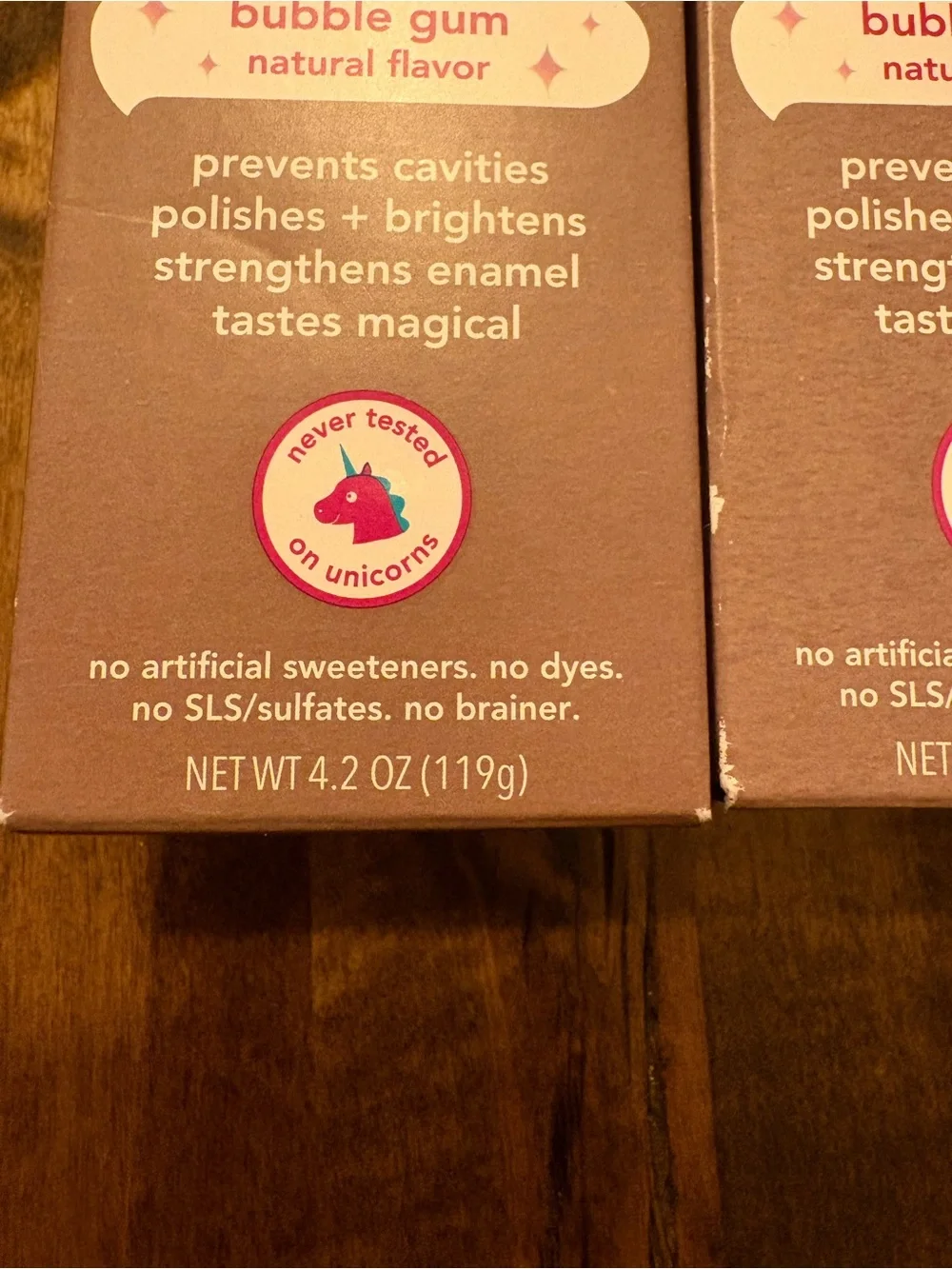 Hello Unicorn Sparkle Bubble Gum Toothpaste x2